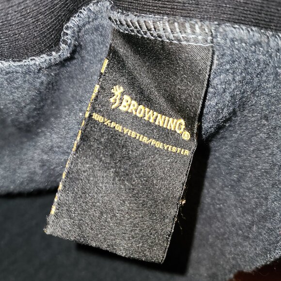 Women's Medium Browning Blue Fleece Lined Mock Neck Full Zip Jacket - Picture 9 of 10